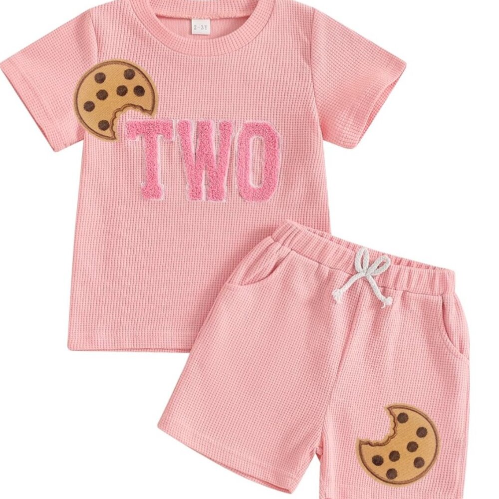 Girl Second Birthday Cookies and Milk Outfit Cookie Clothes Shirt Shorts Top